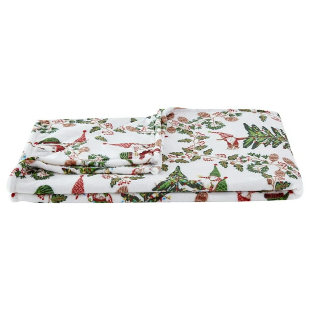 Gnome Christmas Plush Super Soft Blanket Throw 50